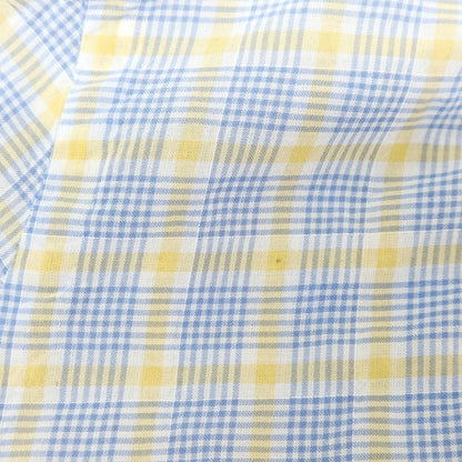 [Used] Finamore Check Cotton Casual Shirt Blue x Yellow x White [38] [Condition Rank B] ​​[Men&