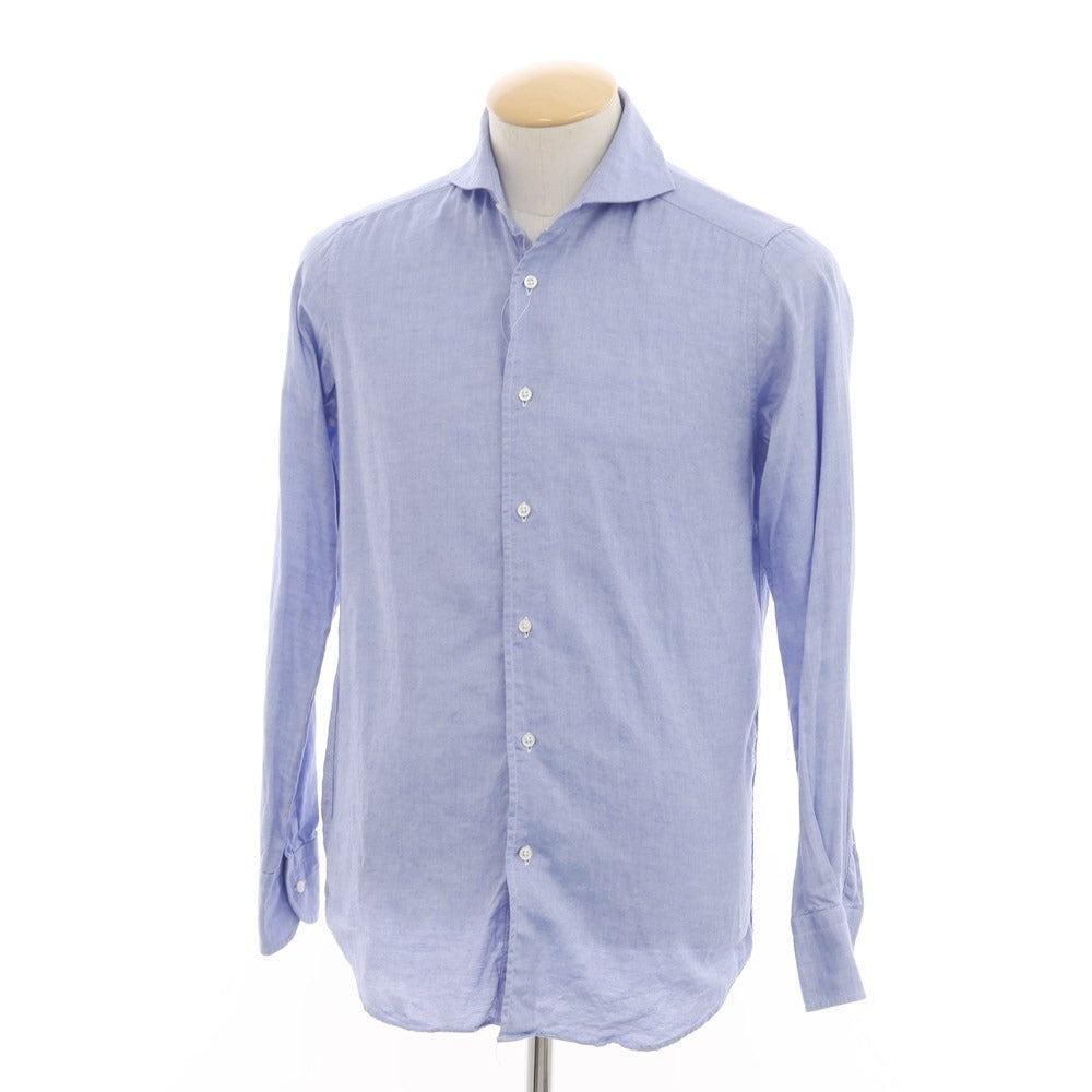 [Used] Brilla per il gusto Cotton Horizontal Collar Shirt Blue [XS] [Condition Rank B] ​​[Men&