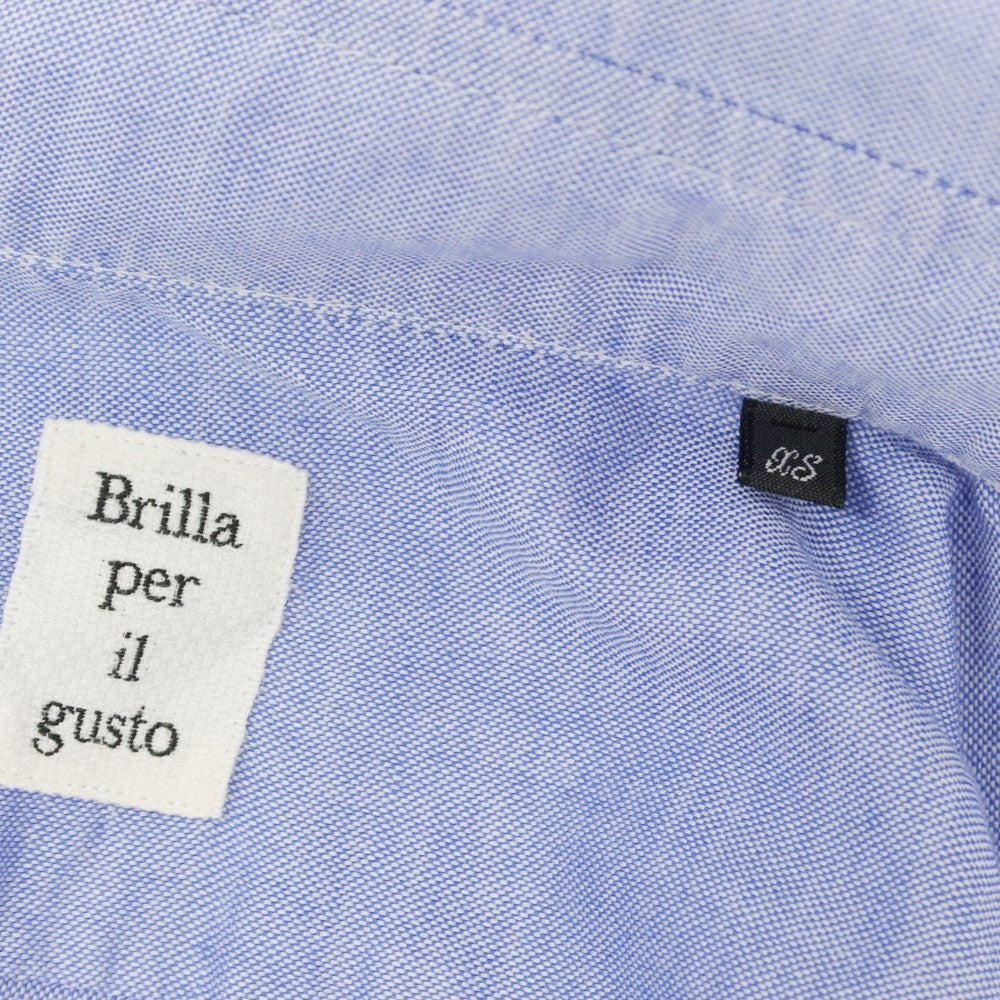 [Used] Brilla per il gusto Cotton Horizontal Collar Shirt Blue [XS] [Condition Rank B] ​​[Men&