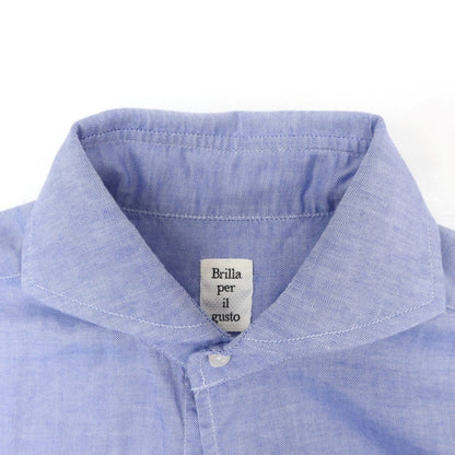 [Used] Brilla per il gusto Cotton Horizontal Collar Shirt Blue [XS] [Condition Rank B] ​​[Men&