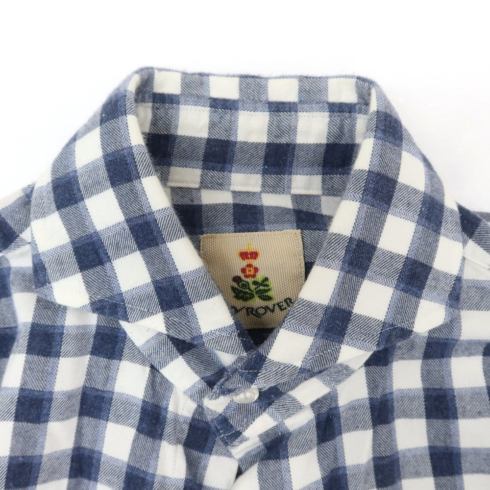 [Used] GUY ROVER Check Flannel Shirt Navy x White [XS] [Condition Rank C] [Men&