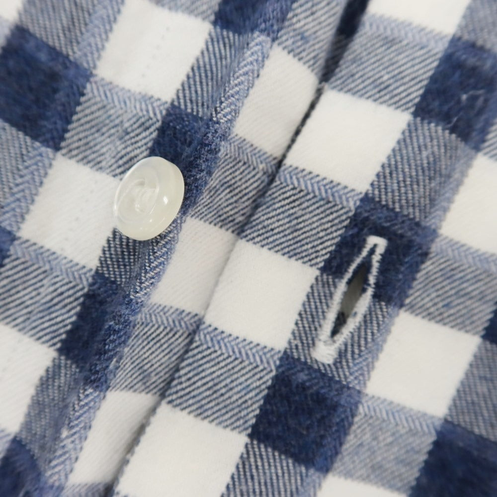 [Used] GUY ROVER Check Flannel Shirt Navy x White [XS] [Condition Rank C] [Men&