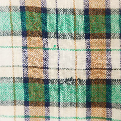 [Used] GUY ROVER Cotton Linen Check Casual Shirt Green x Beige [XS] [Condition Rank B] ​​[Men&