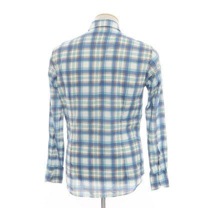 [Used] Emme te. Enne Check print casual shirt, blue x white [XS] [Condition rank B] ​​[Men&