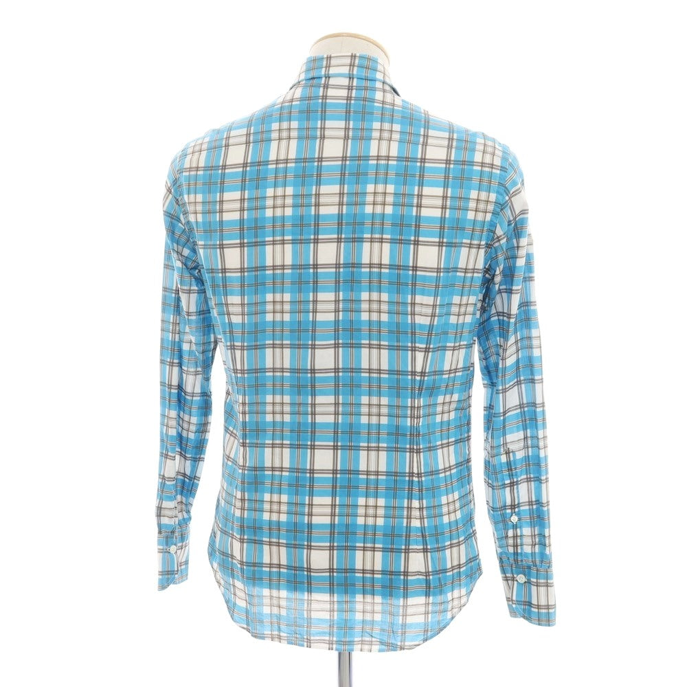 [Used] Emme te. Enne Check print casual shirt, blue x white [XS] [Condition rank B] ​​[Men&