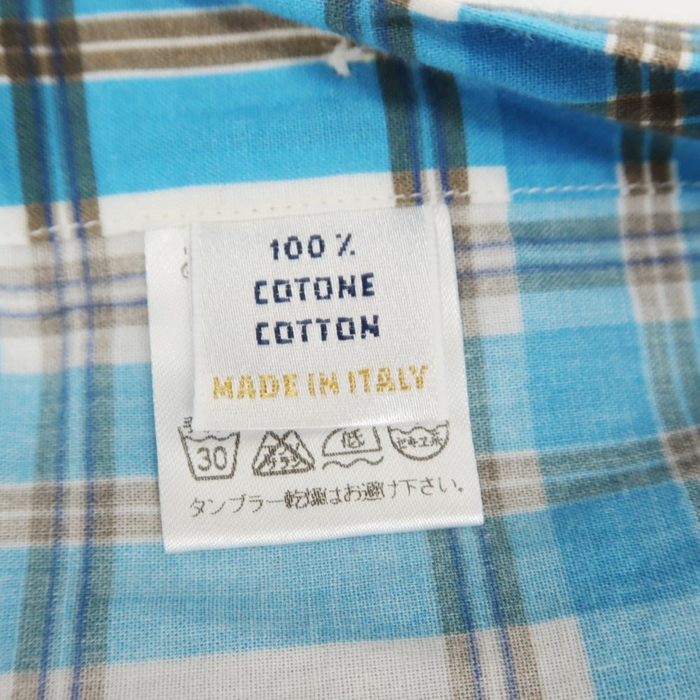 [Used] Emme te. Enne Check print casual shirt, blue x white [XS] [Condition rank B] ​​[Men&