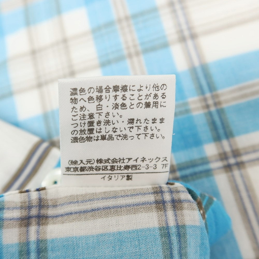 [Used] Emme te. Enne Check print casual shirt, blue x white [XS] [Condition rank B] ​​[Men&