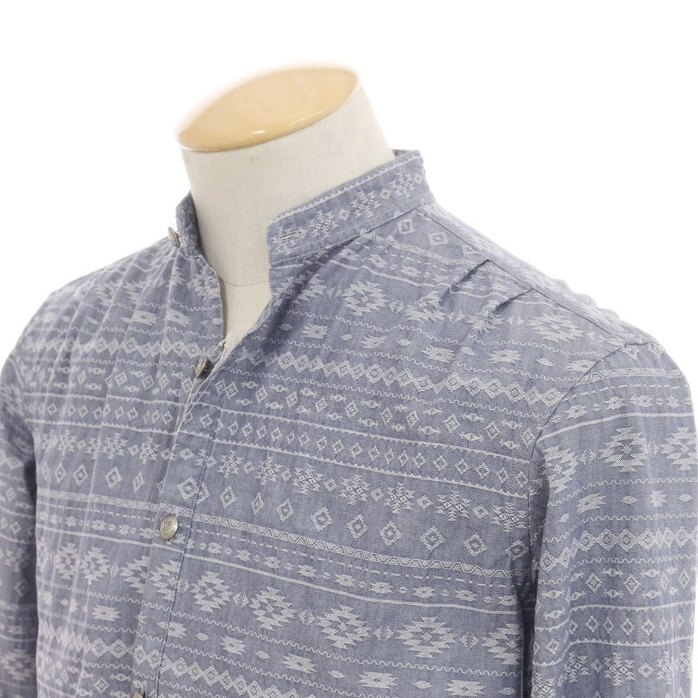 [Used] elento RING JACKET Native American print pullover casual shirt, grayish navy [S] [Condition: B] [Men&