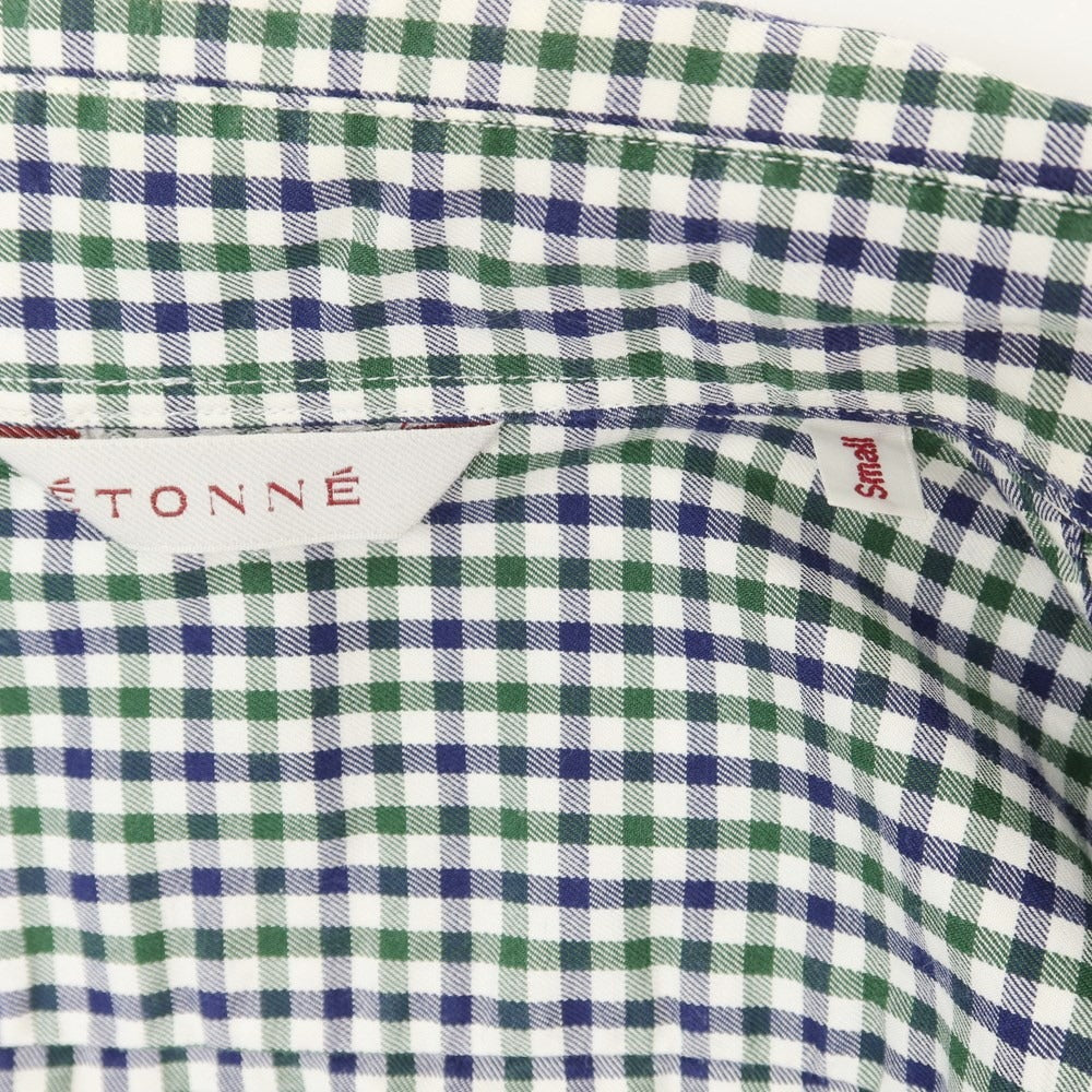 [Used] ETONNE Check Flannel Shirt Navy x Green x White [S] [Condition Rank C] [Men&