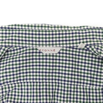 [Used] ETONNE Check Flannel Shirt Navy x Green x White [S] [Condition Rank C] [Men&