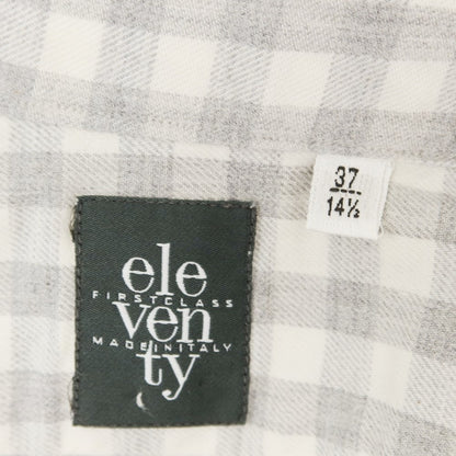 [Used] Eleventy Check Flannel Shirt Gray x White [37] [Condition Rank B] ​​[Men&