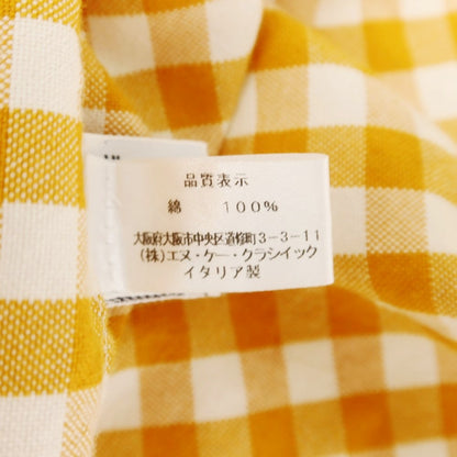 [Used] DANOLIS Cotton Check Casual Shirt Orange x Ivory [XS] [Condition Rank B] ​​[Men&