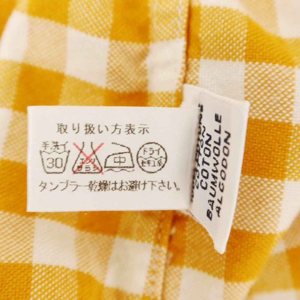 [Used] DANOLIS Cotton Check Casual Shirt Orange x Ivory [XS] [Condition Rank B] ​​[Men&