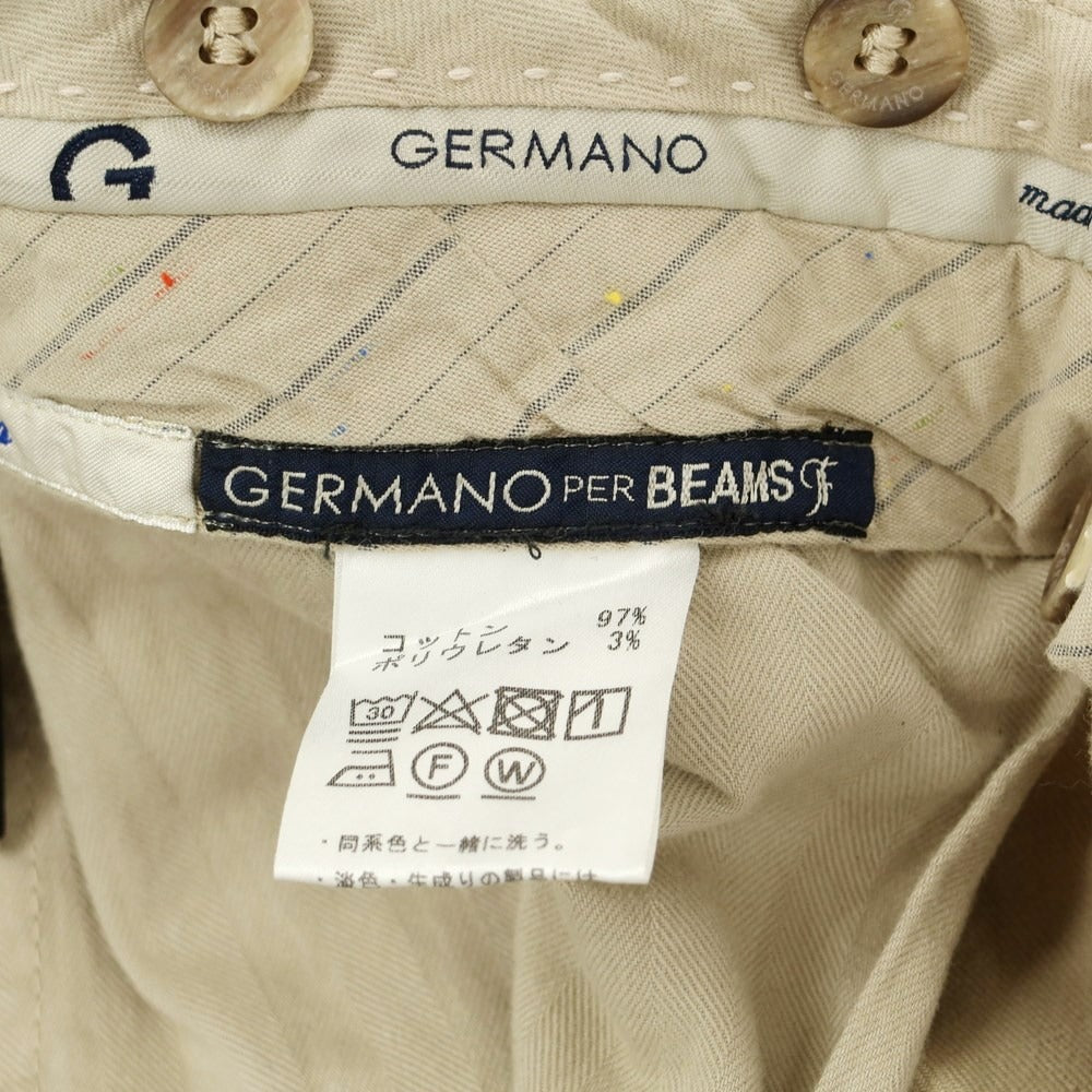 [Used] GERMANO Stretch Cotton Casual Slacks Pants Beige [44] [Condition Rank C] [Men&