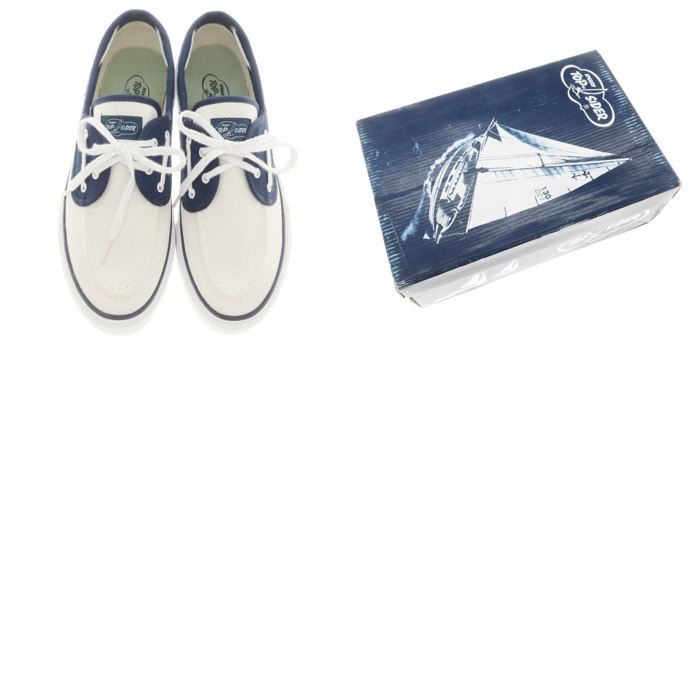 [Used] Topsider SEAMATE Canvas Deck Shoes Sneakers White x Navy [7M] [Condition Rank A] [Men&