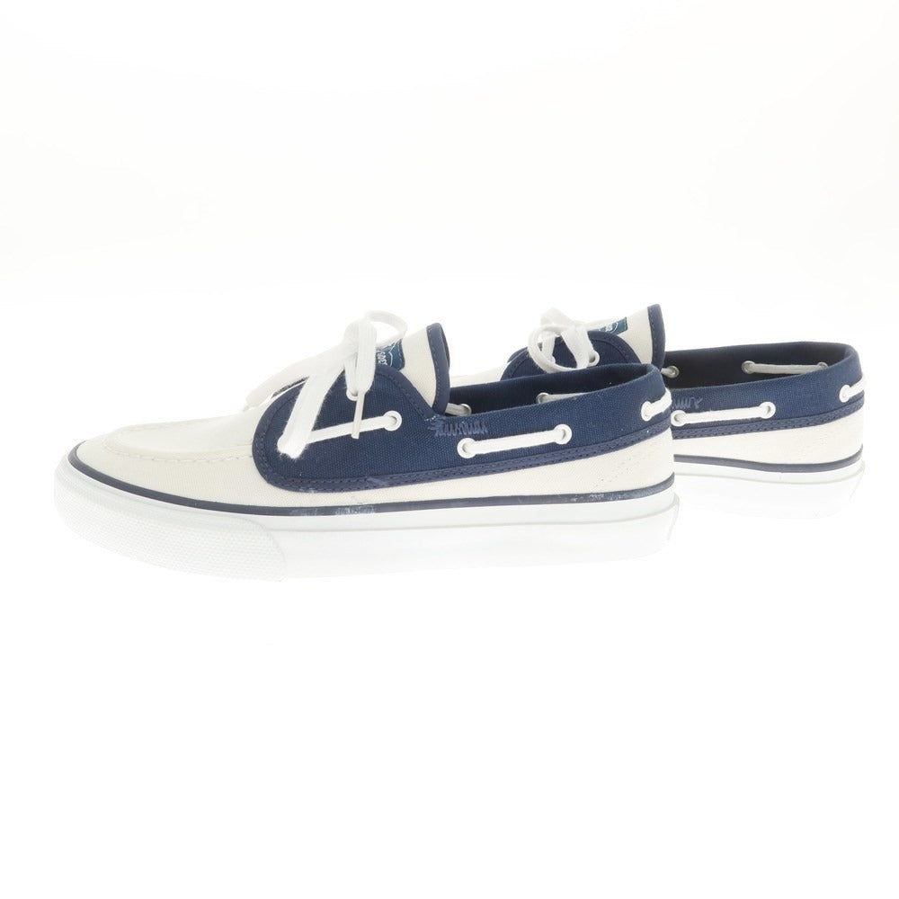 [Used] Topsider SEAMATE Canvas Deck Shoes Sneakers White x Navy [7M] [Condition Rank A] [Men&