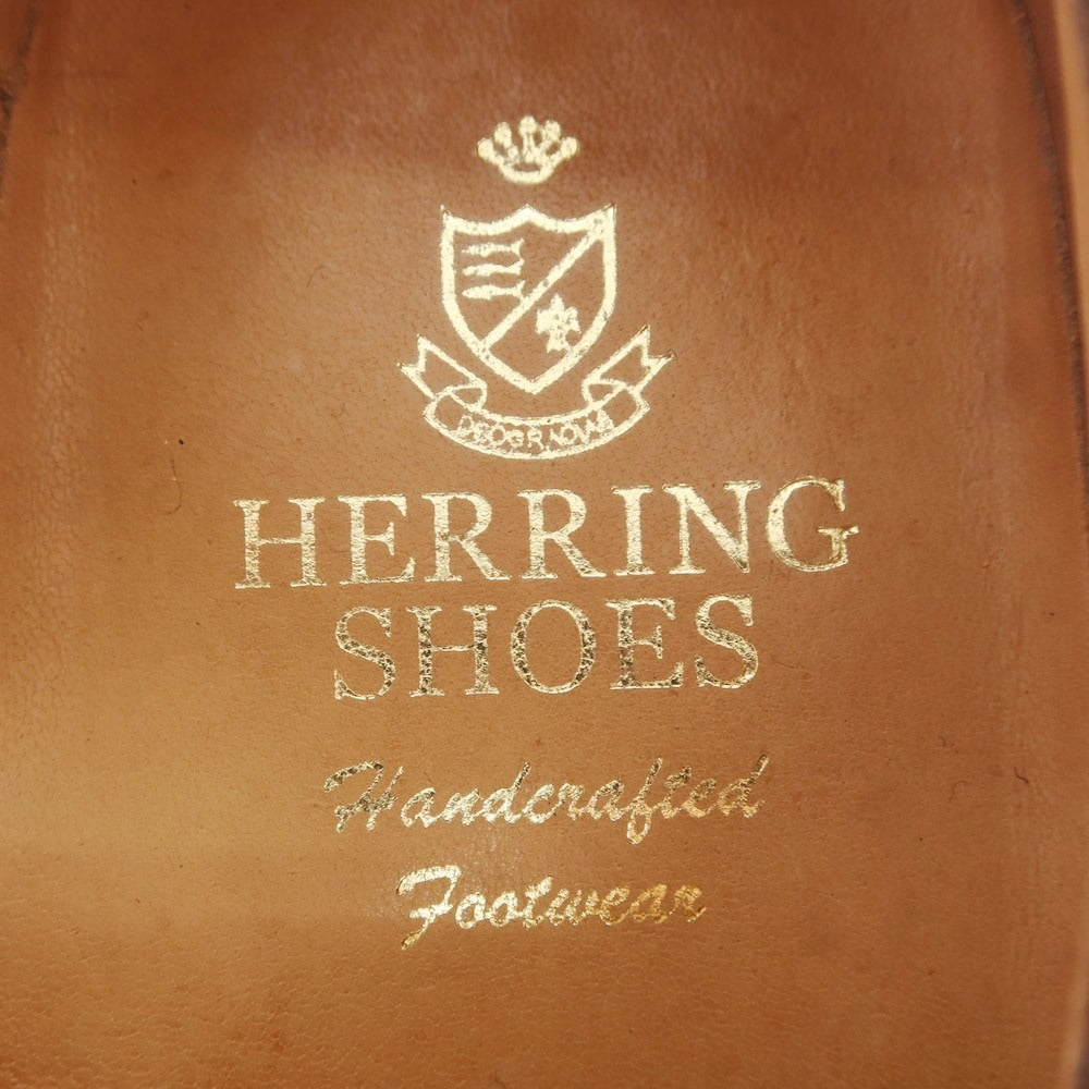 【中古】ヘリングシューズ Herring Shoes スエード シングルモンク ドレスシューズ ブラウン【 6 】【 状態ランクB 】【 メンズ 】