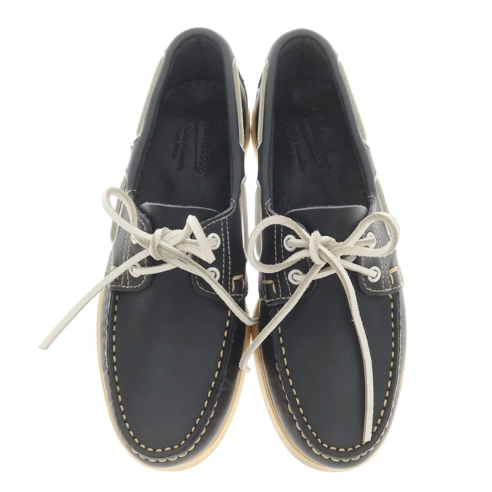 【中古】パラブーツ Paraboot BARTH デッキシューズ ネイビーxホワイト【 5.5 】【 状態ランクB 】【 メンズ 】