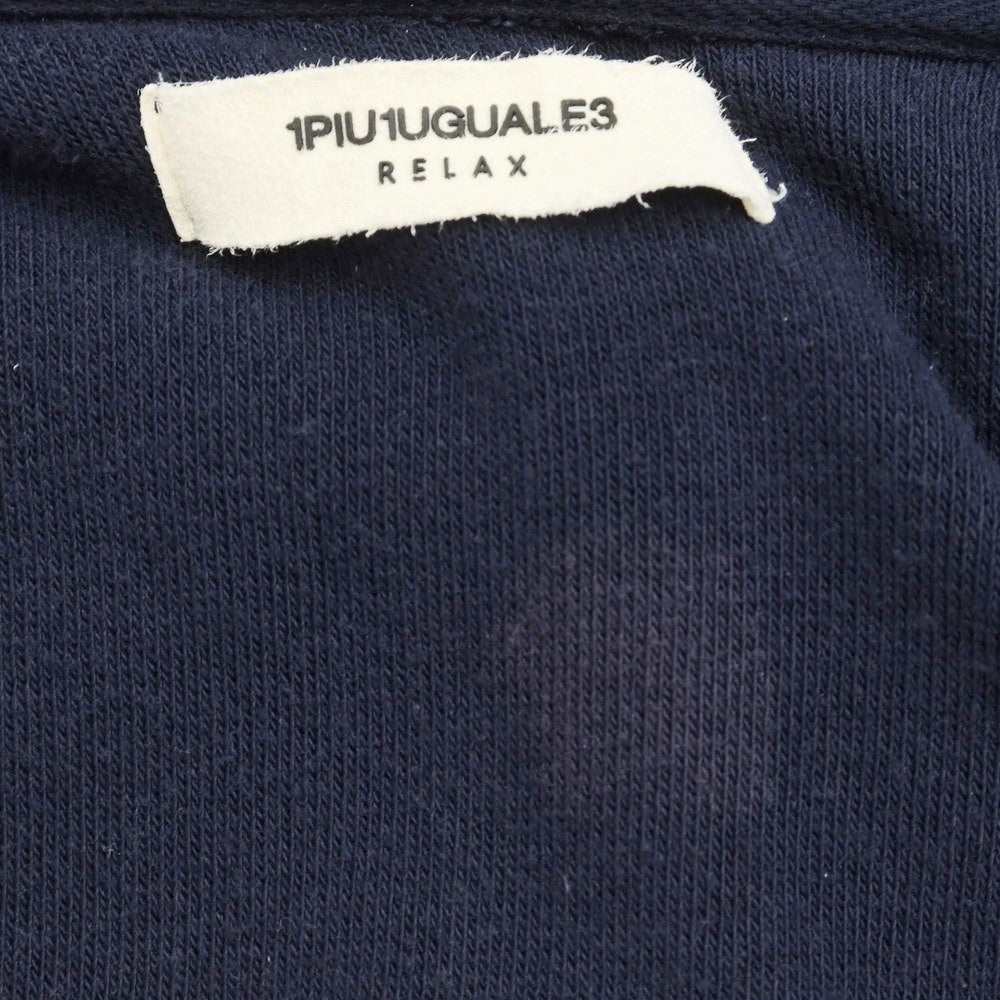 [Used] 1piu1uguale3 Cotton polyester zip-up hoodie Navy x White [Size M] [NVY] [S/S/A/W] [Condition Rank C] [Men&