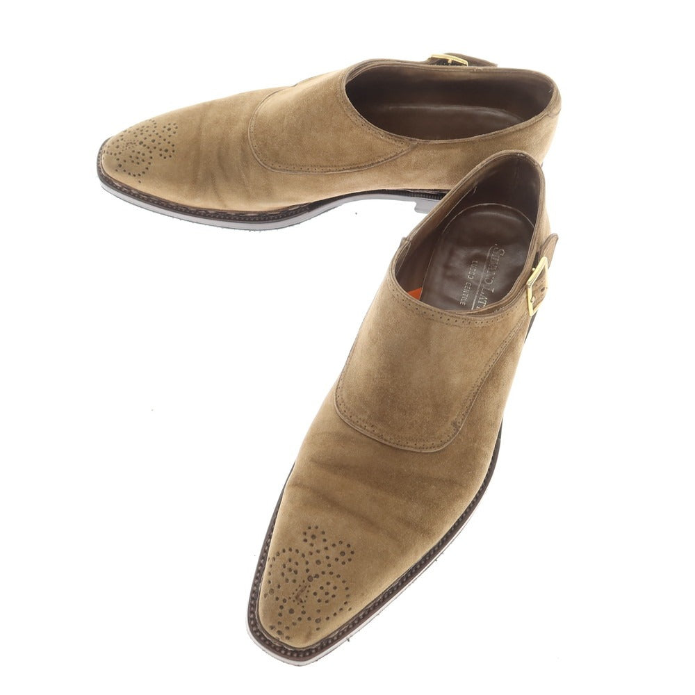 [Used] Silvano Lattanzi Bentivegna suede single monk dress shoes, beige [Size 26cm (no size indicated)] [Condition: C] [Men&