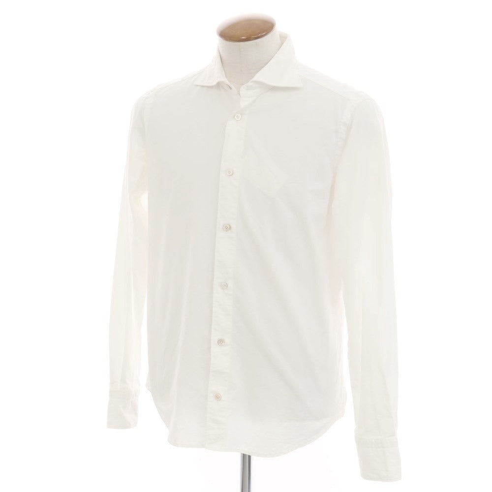 [Used] Finamore Broad Cotton Horizontal Collar Shirt White [M] [Condition Rank A] [Men&