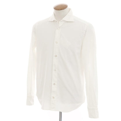 [Used] Finamore Broad Cotton Horizontal Collar Shirt White [M] [Condition Rank A] [Men&