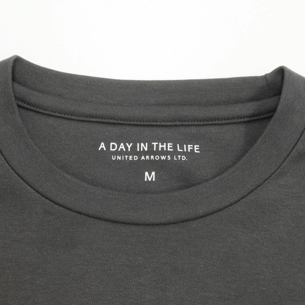 【中古】ア デイ イン ザ ライフ ユナイテッドアローズ a day in the life  united arrows コットン クルーネック 長袖Ｔシャツ チャコール【サイズM】【GRY】【S/S/A/W】【状態ランクB】【メンズ】【759374】