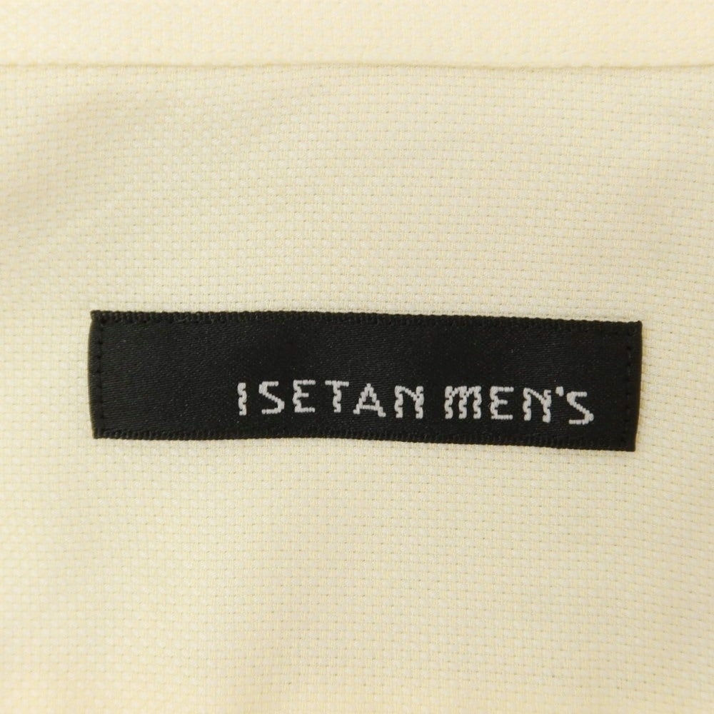 【中古】イセタンメンズ ISETAN MENS オックスフォードコットン ドレスシャツ ライトイエロー【 表記なし（Ｓ位） 】【 状態ランクC 】【 メンズ 】