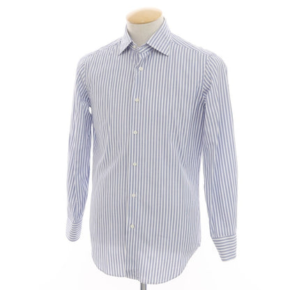 [Used] Makers Shirt Kamakura Striped Dress Shirt Blue x White [37] [Condition Rank B] ​​[Men&