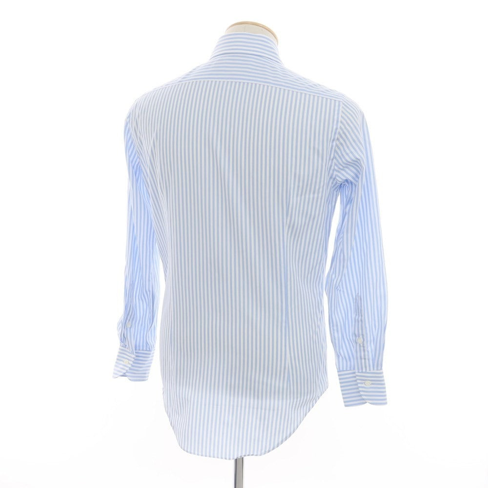 [Used] Makers Shirt Kamakura Striped Dress Shirt White x Light Blue [37] [Condition Rank B] ​​[Men&