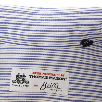 [Used] Brilla per il gusto Striped tab collar dress shirt White x Blue [37] [Condition Rank B] ​​[Men&