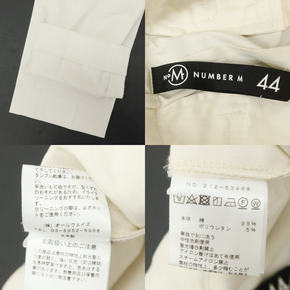 [Used] NUMBER M Cotton Twill Casual Slacks Pants Off White [Size 44] [WHT] [S/S] [Condition Rank C] [Men&