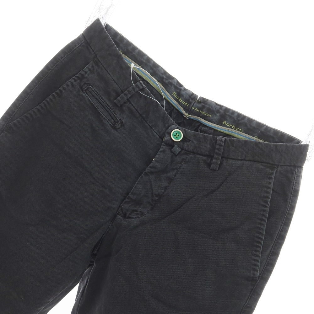 [Used] Barbati Stretch Cotton Casual Slacks Pants Black [Size 44] [BLK] [S/S] [Condition Rank C] [Men&