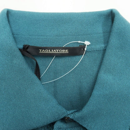 [Used] TAGLIATORE Cotton Crew Neck Short Sleeve Polo Knit Dark Peacock Green [Size 50] [GRN] [S/S] [Condition Rank B] ​​[Men&