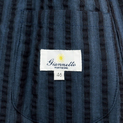 [Used] Giannetto cotton striped casual jacket, dark blue x black [46] [Condition rank C] [Men&