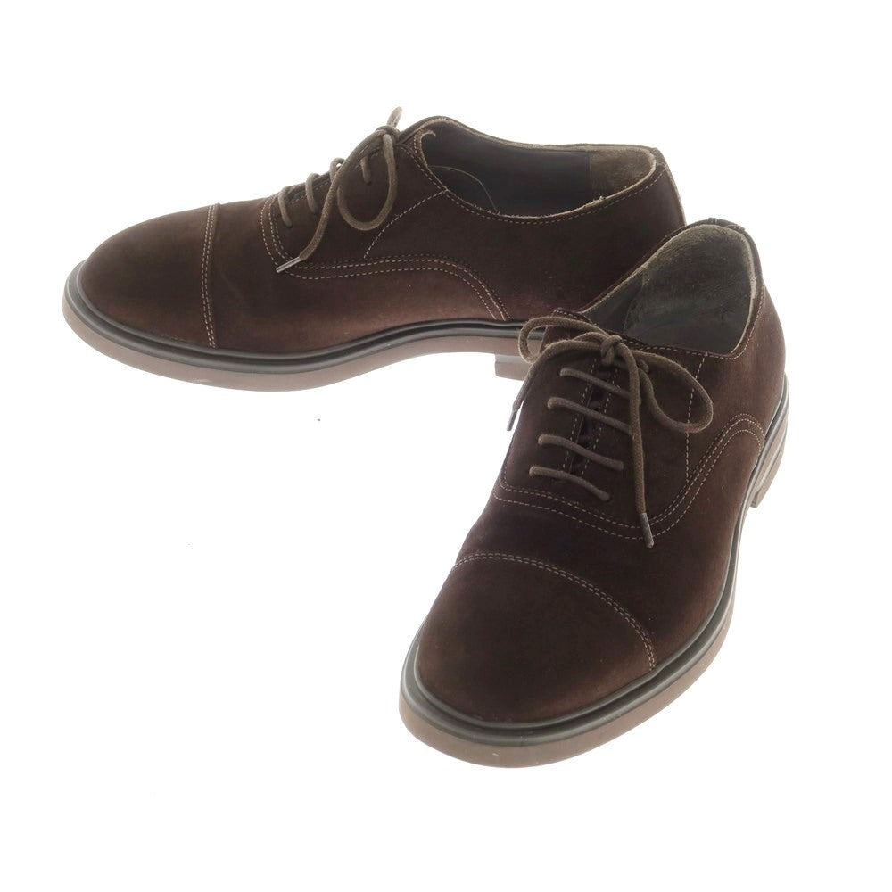 [Used] POLLINI suede plain toe dress shoes, dark brown [40] [Condition rank B] ​​[Men&