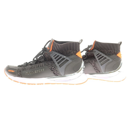 [Used] PLEIN SPORT knit upper sneakers, grey [26] [Condition rank B] ​​[Men&