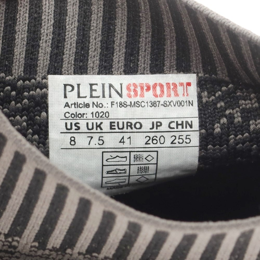 [Used] PLEIN SPORT knit upper sneakers, grey [26] [Condition rank B] ​​[Men&