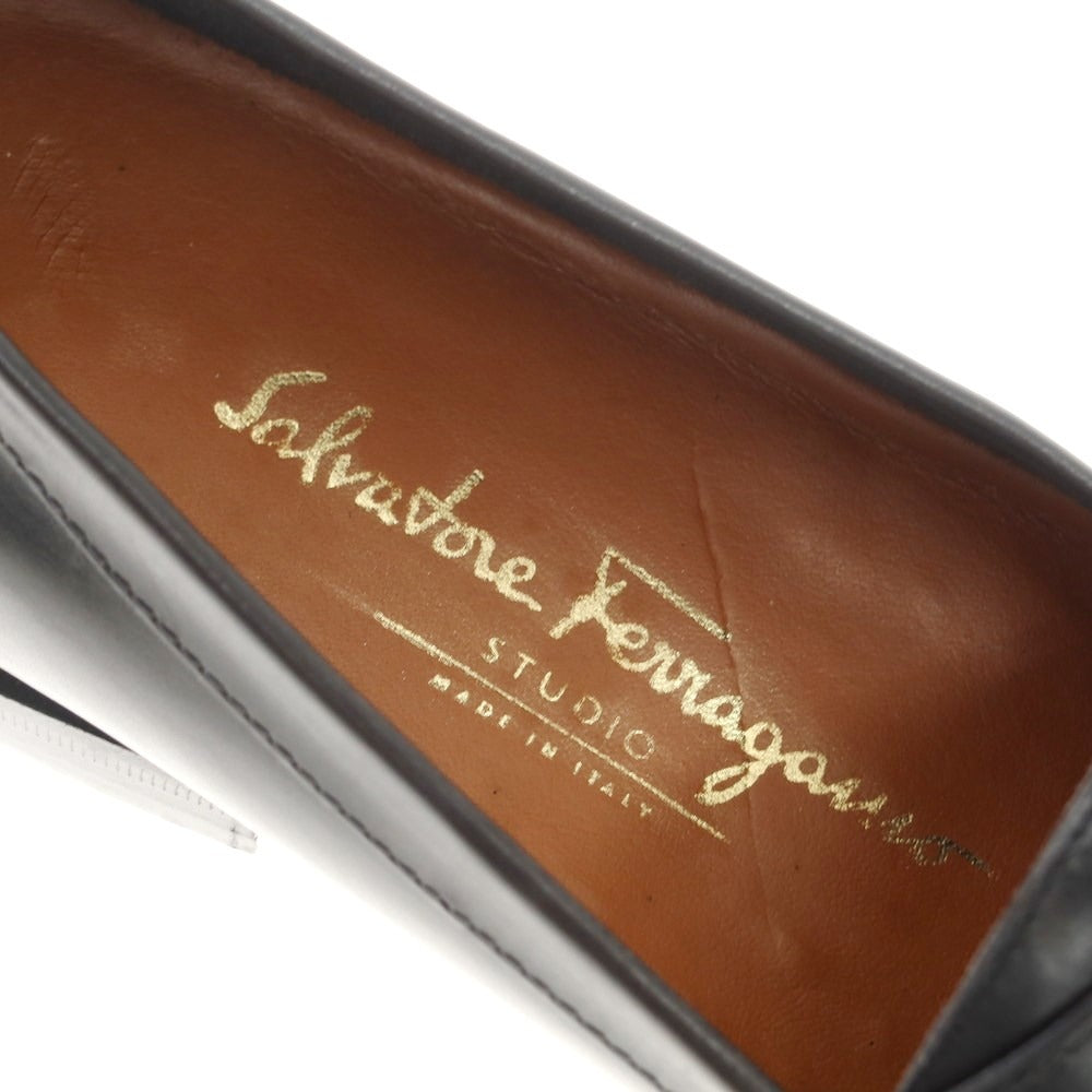 [Used] Salvatore Ferragamo Calfskin Coin Loafers Black [6 EE] [Condition Rank A] [Men&