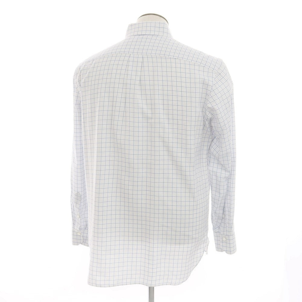 [Used] Luigi Borrelli Check Dress Shirt White x Blue [41] [Condition Rank C] [Men&