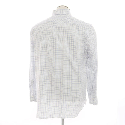 [Used] Luigi Borrelli Check Dress Shirt White x Blue [41] [Condition Rank C] [Men&