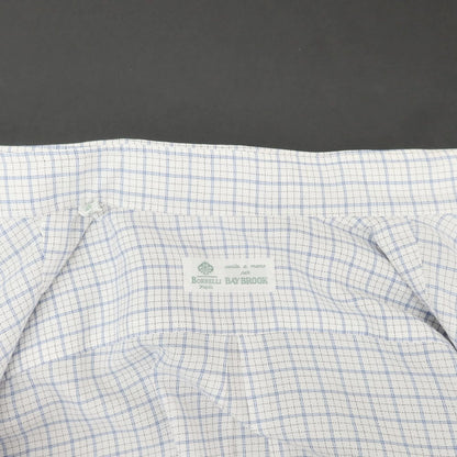 [Used] Luigi Borrelli Check Dress Shirt White x Blue [41] [Condition Rank C] [Men&