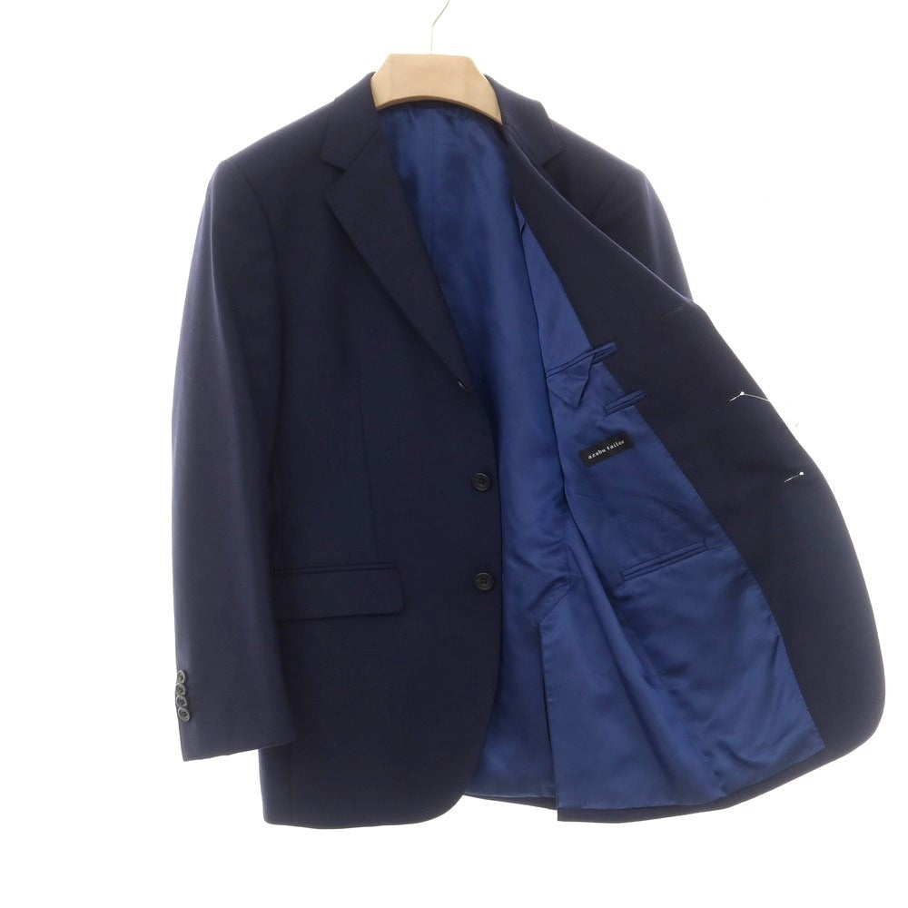 【中古】アザブテーラー azabu tailor ウール 3つボタンスーツ ネイビー【 48/82 】【 状態ランクB 】【 メンズ 】