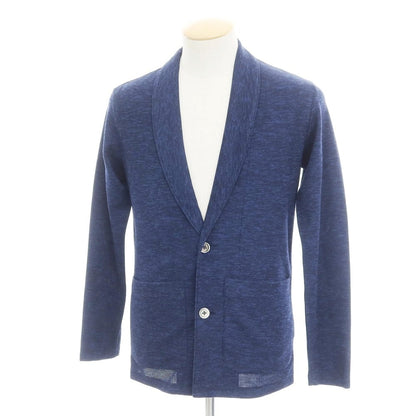 [Used] [Unused] EDIFICE Cotton Polyester Shawl Collar Cardigan Navy [44] [Condition Rank S] [Men&