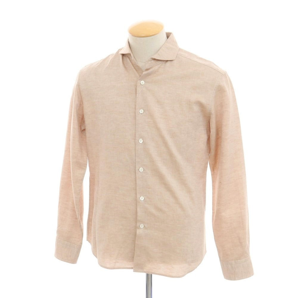 [Used] EDIFICE Cotton Linen Cutaway Casual Shirt Beige [Size S] [BEI] [S/S] [Condition Rank C] [Men&