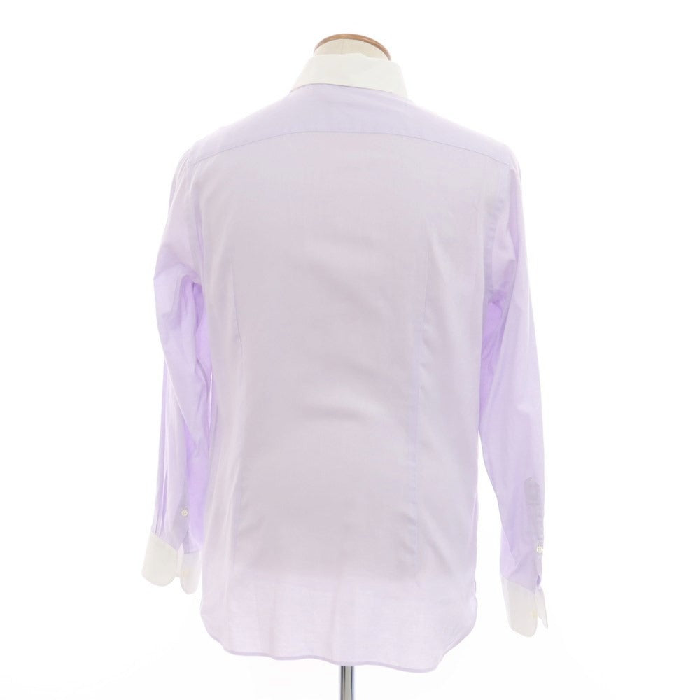 [Used] GUY ROVER Cotton Tab Collar Cleric Dress Shirt Purple [40] [Condition Rank C] [Men&