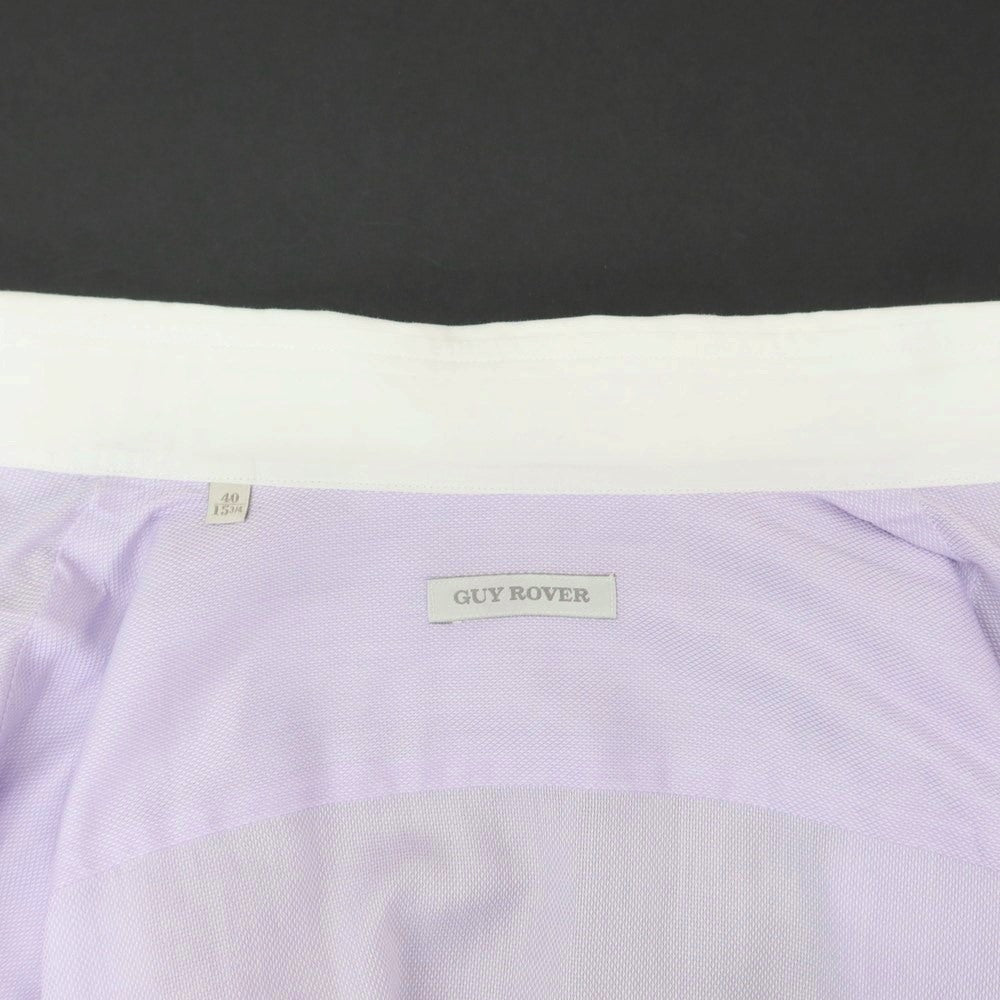 [Used] GUY ROVER Cotton Tab Collar Cleric Dress Shirt Purple [40] [Condition Rank C] [Men&