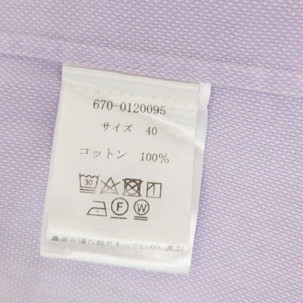 [Used] GUY ROVER Cotton Tab Collar Cleric Dress Shirt Purple [40] [Condition Rank C] [Men&