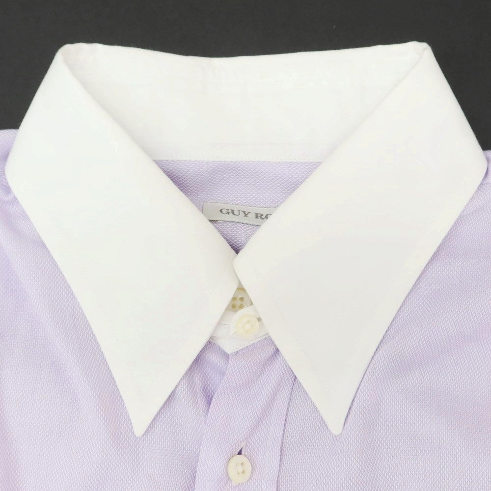 [Used] GUY ROVER Cotton Tab Collar Cleric Dress Shirt Purple [40] [Condition Rank C] [Men&