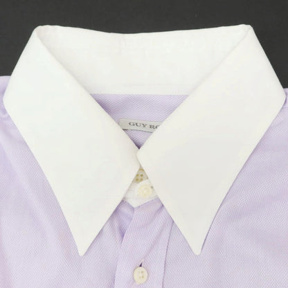 [Used] GUY ROVER Cotton Tab Collar Cleric Dress Shirt Purple [40] [Condition Rank C] [Men&